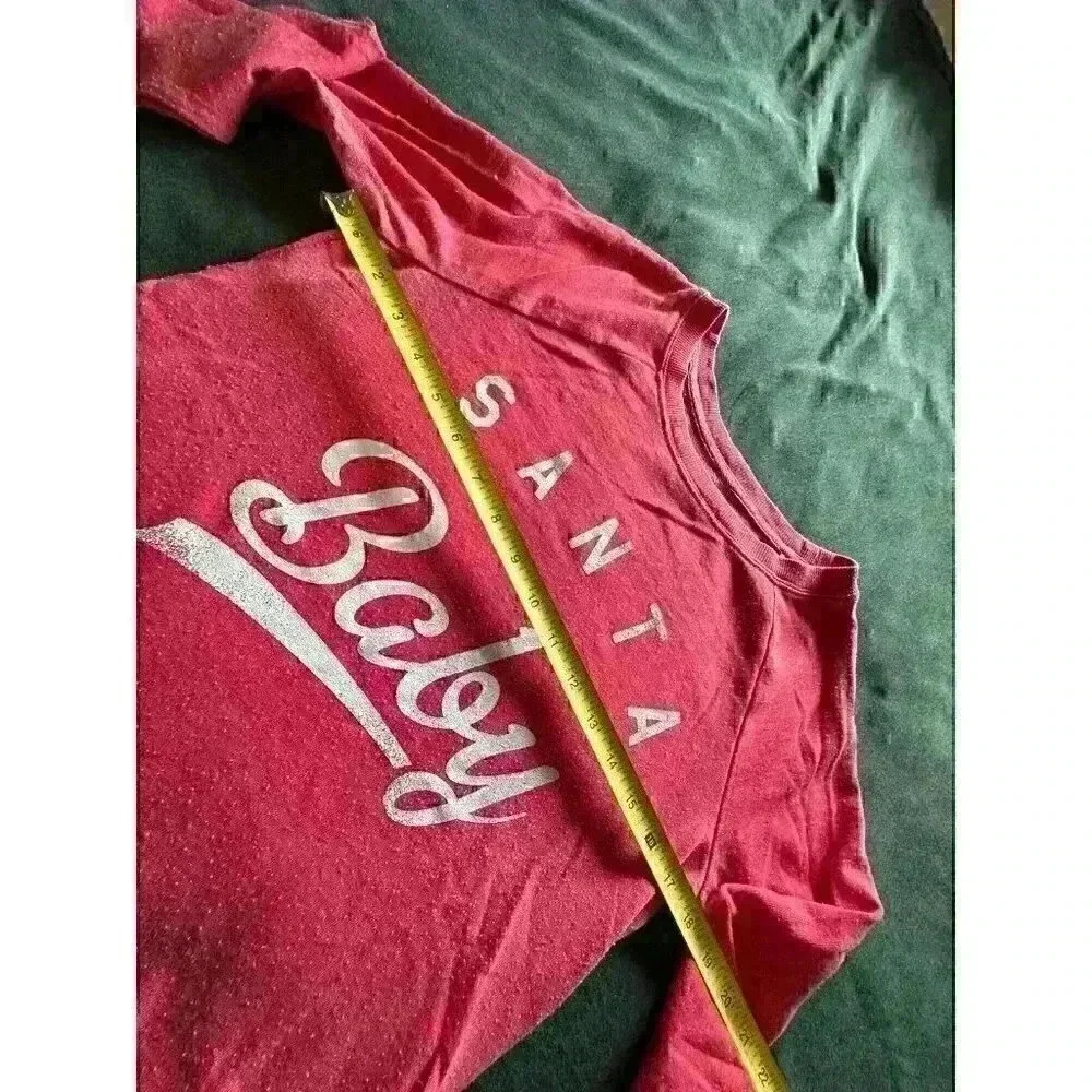 Grayson/Threads sweatshirt. Santa Baby. size Medium. Holiday red. Christmas time - Picture 3 of 8